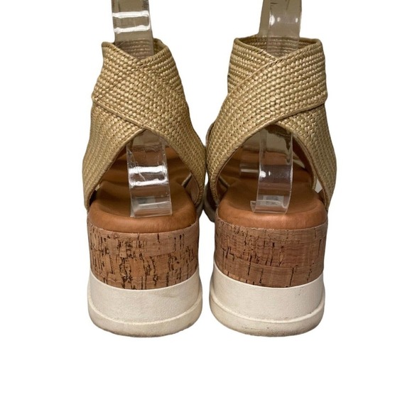 Steve Madden Bandi Platform Wedge Comfort Sandal Women's Size 9.5 Tan 23431 - Picture 5 of 9